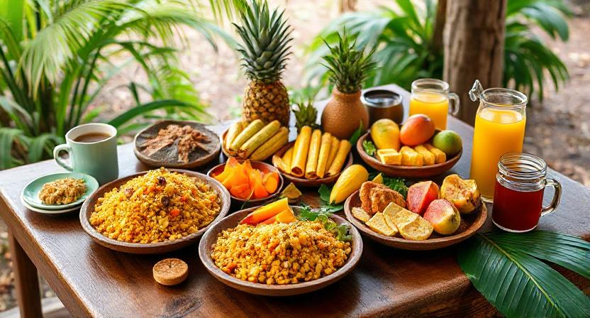 Traditional Costa Rican meal