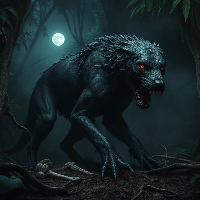 White Cadejo in the forest