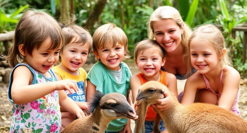 Children having fun on a family-friendly tour in Costa Rica