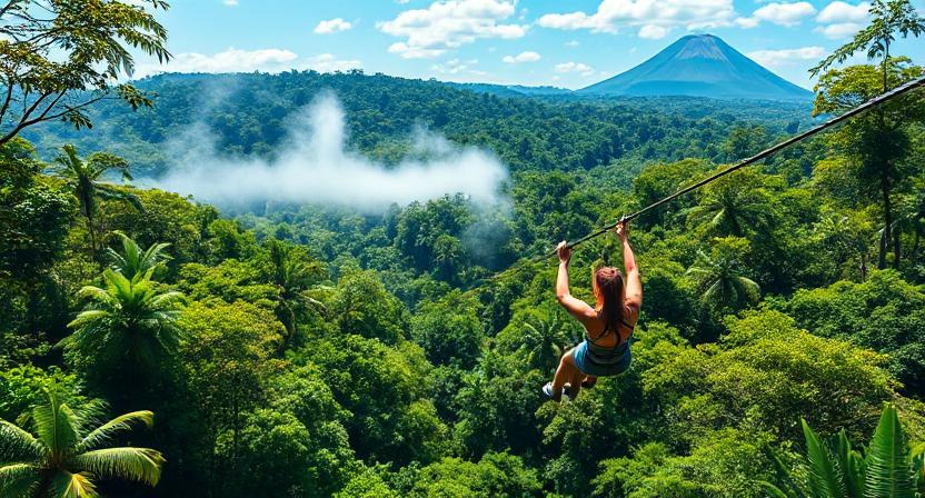 Zip-lining in Costa Rica